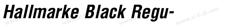 Hallmarke Black Regu字体转换